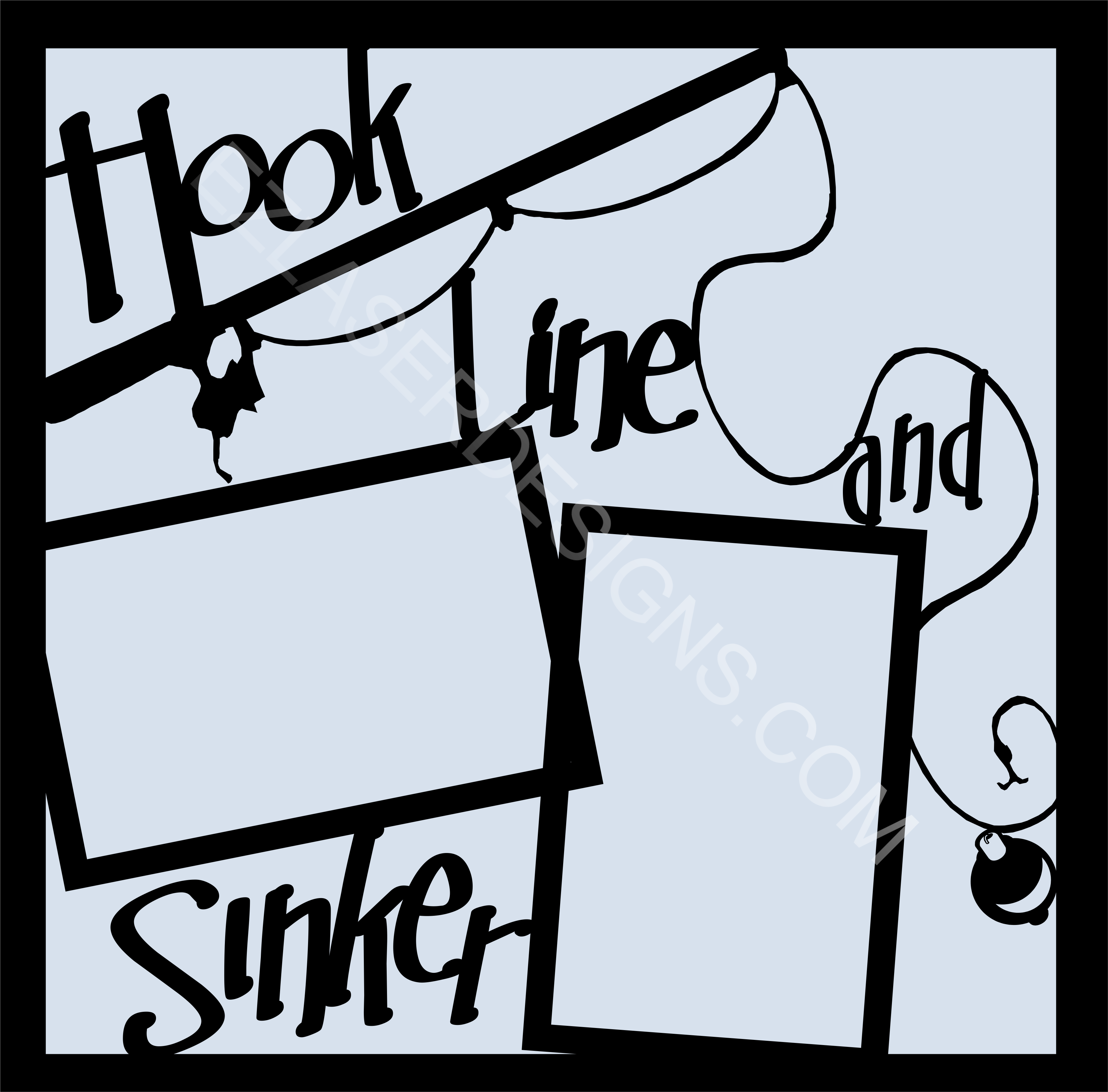 Fish Hook, Line, & Sinker EZ Laser Designs